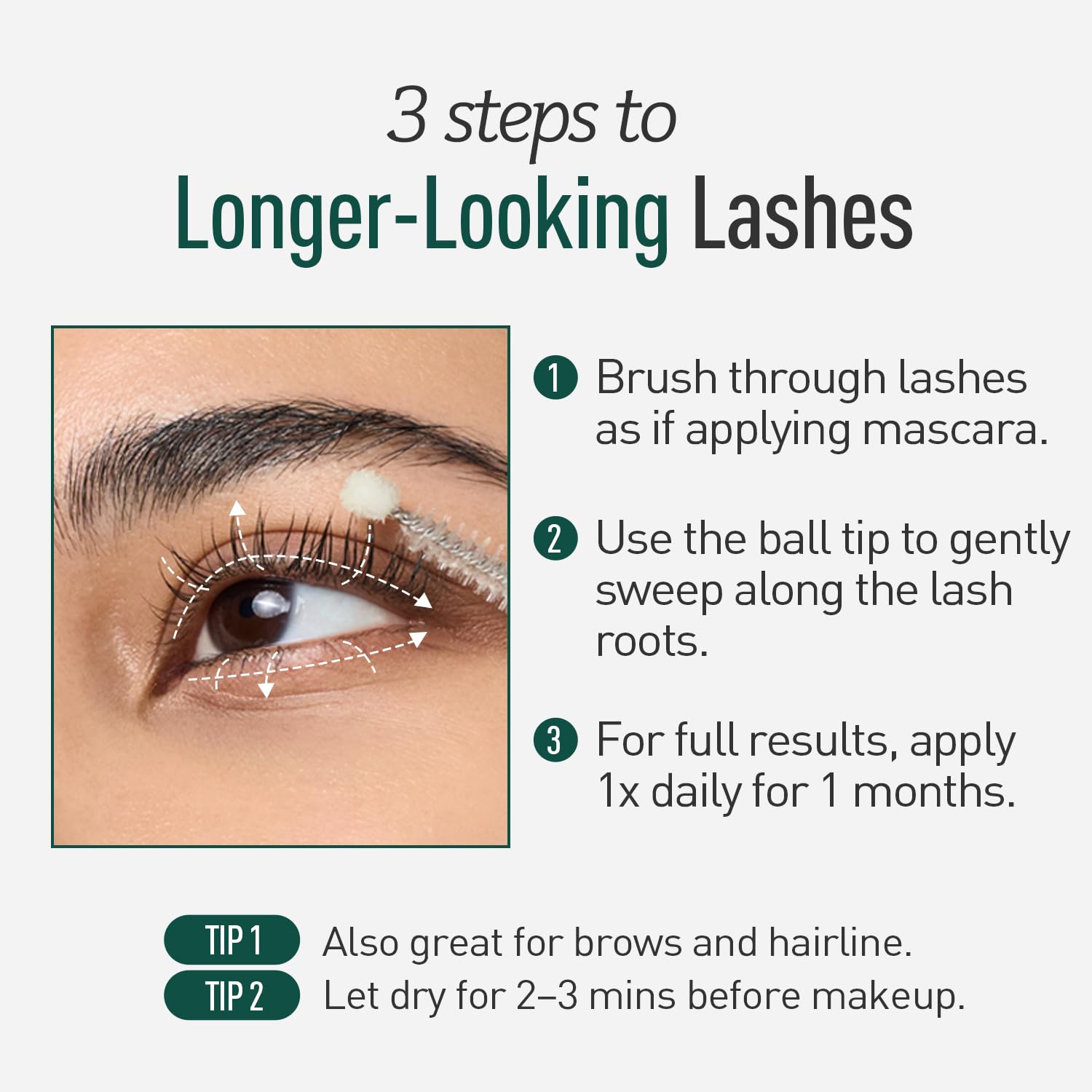 ViveLab eyelash and eyebrow growth serum ingredients label