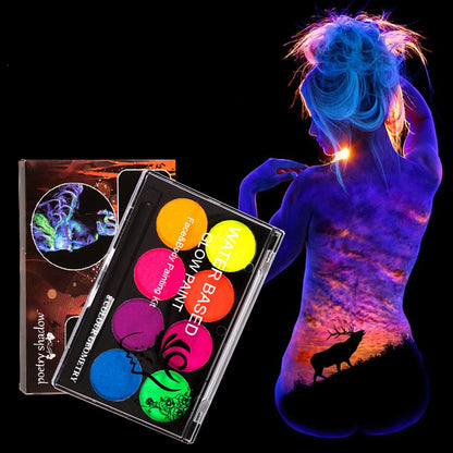 Water activated graphic liner palette highlighting premium neon pigment color selection