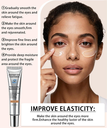 Before and after visualization of the instant puffiness and wrinkle reduction cream.