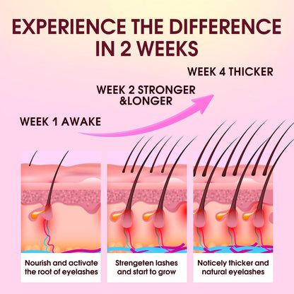 Close up of Biysber eyelash serum formula benefits