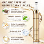 Muocobu caffeine eye serum with 360 degree massage roller tip