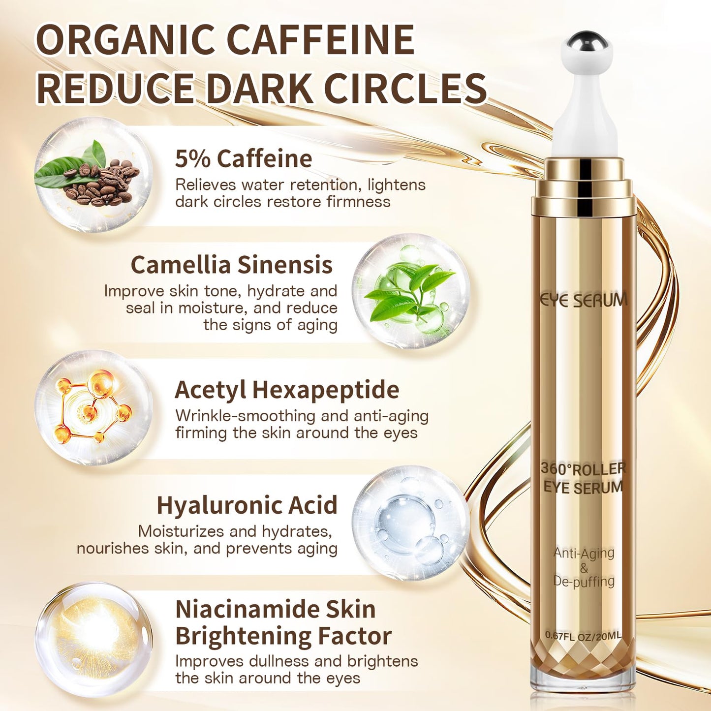 Muocobu eye serum 360 degree massage roller applicator detail
