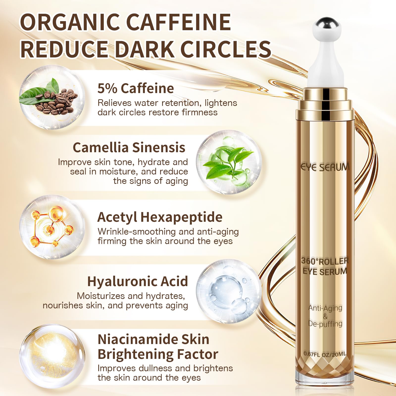 Muocobu eye serum 360 degree massage roller applicator detail
