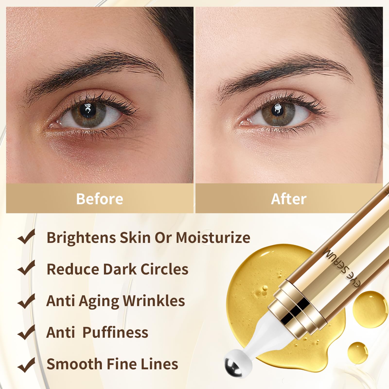 Top view of Muocobu caffeine eye treatment for fine lines