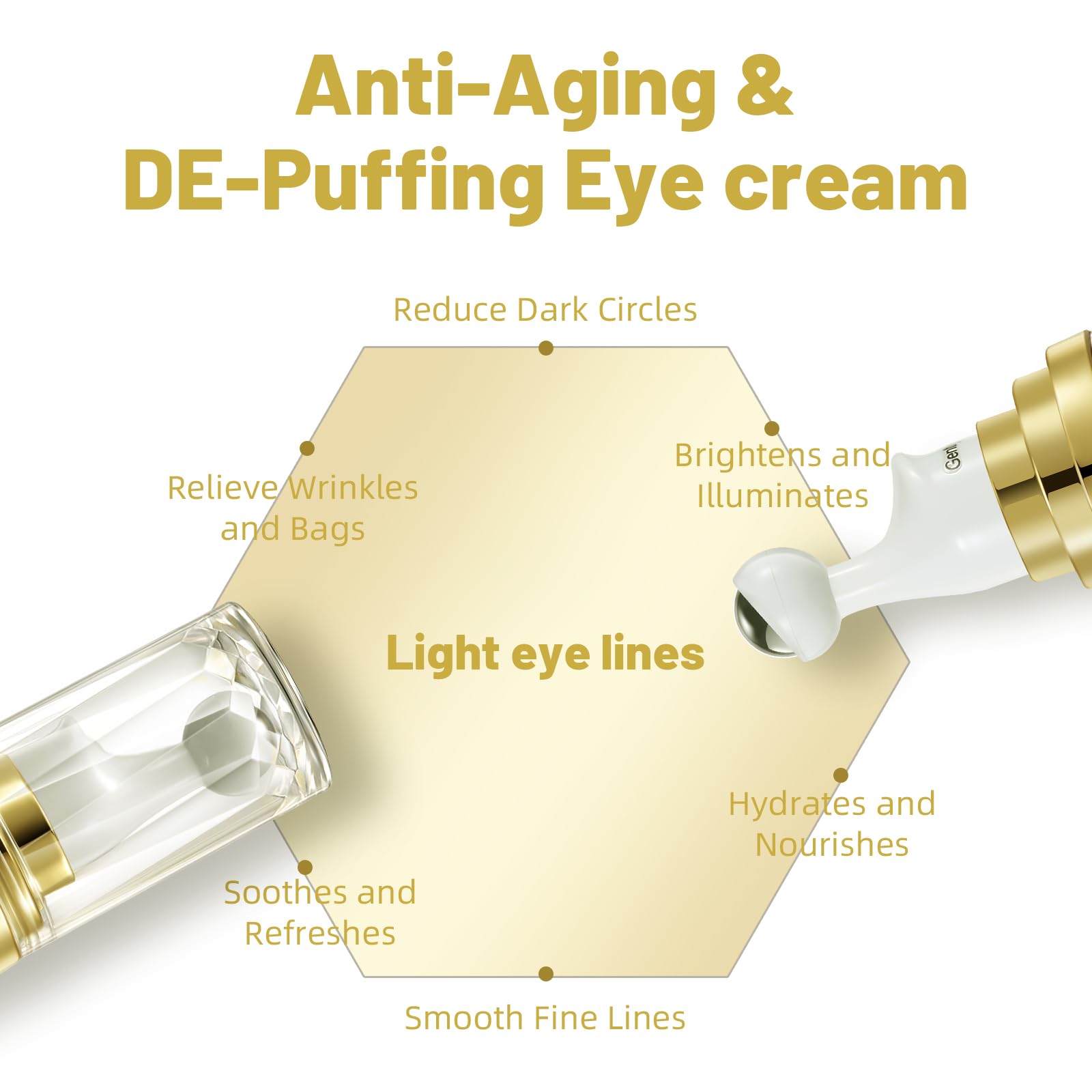 Ujhay eye serum 360 degree massage roller applicator