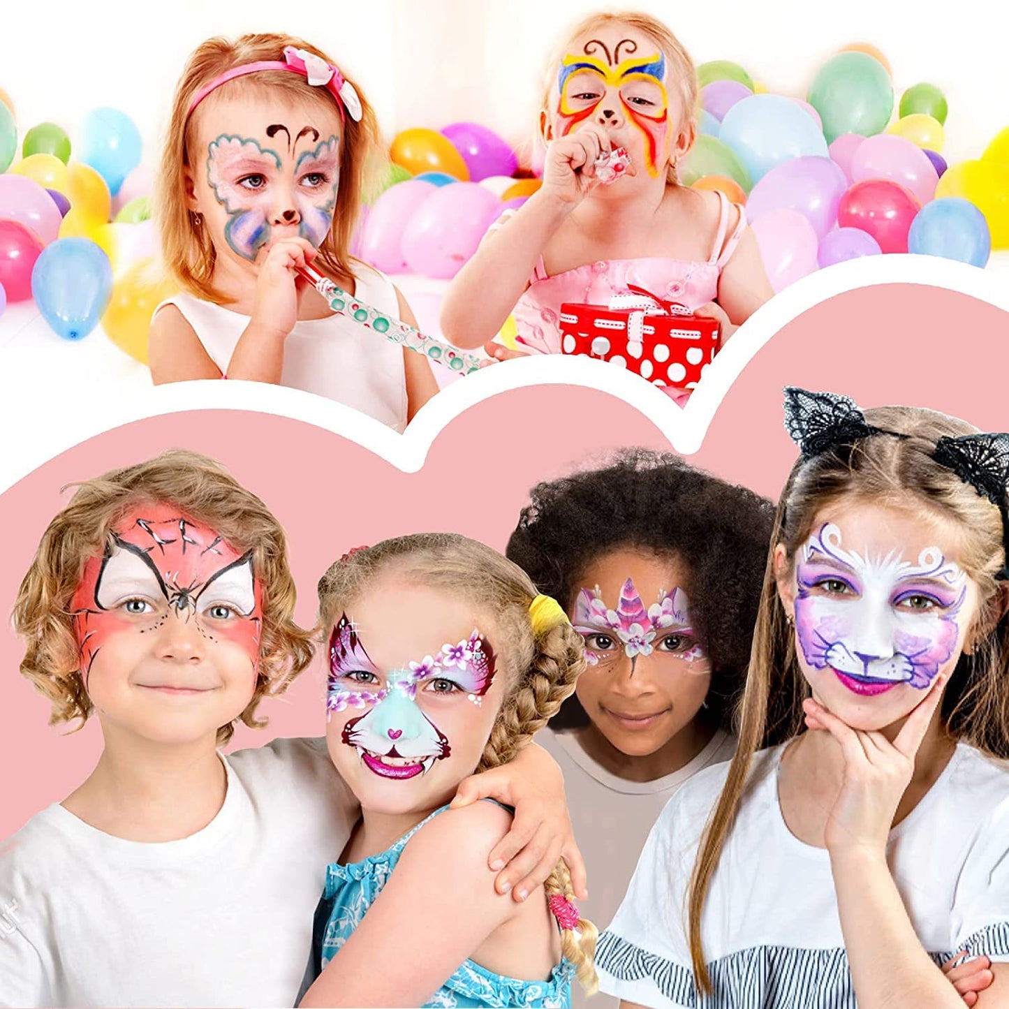 Beesjuy face paint crayons showing easy soap and water removal