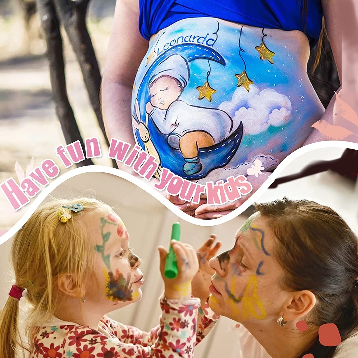 Safe skin friendly face painting crayons for children and sensitive skin