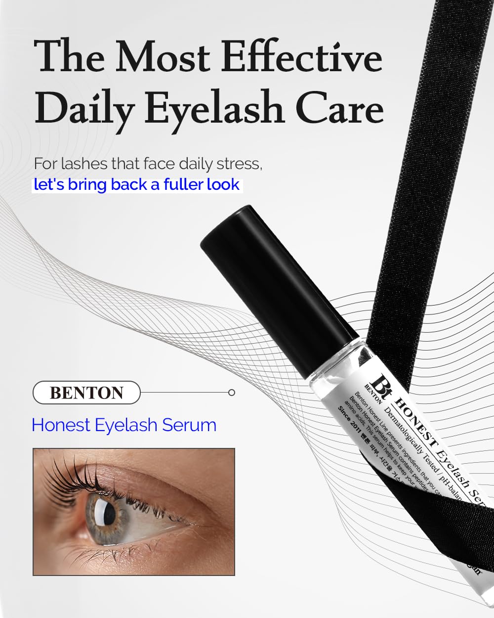 Benton Honest Eyelash Serum applicator brush detail