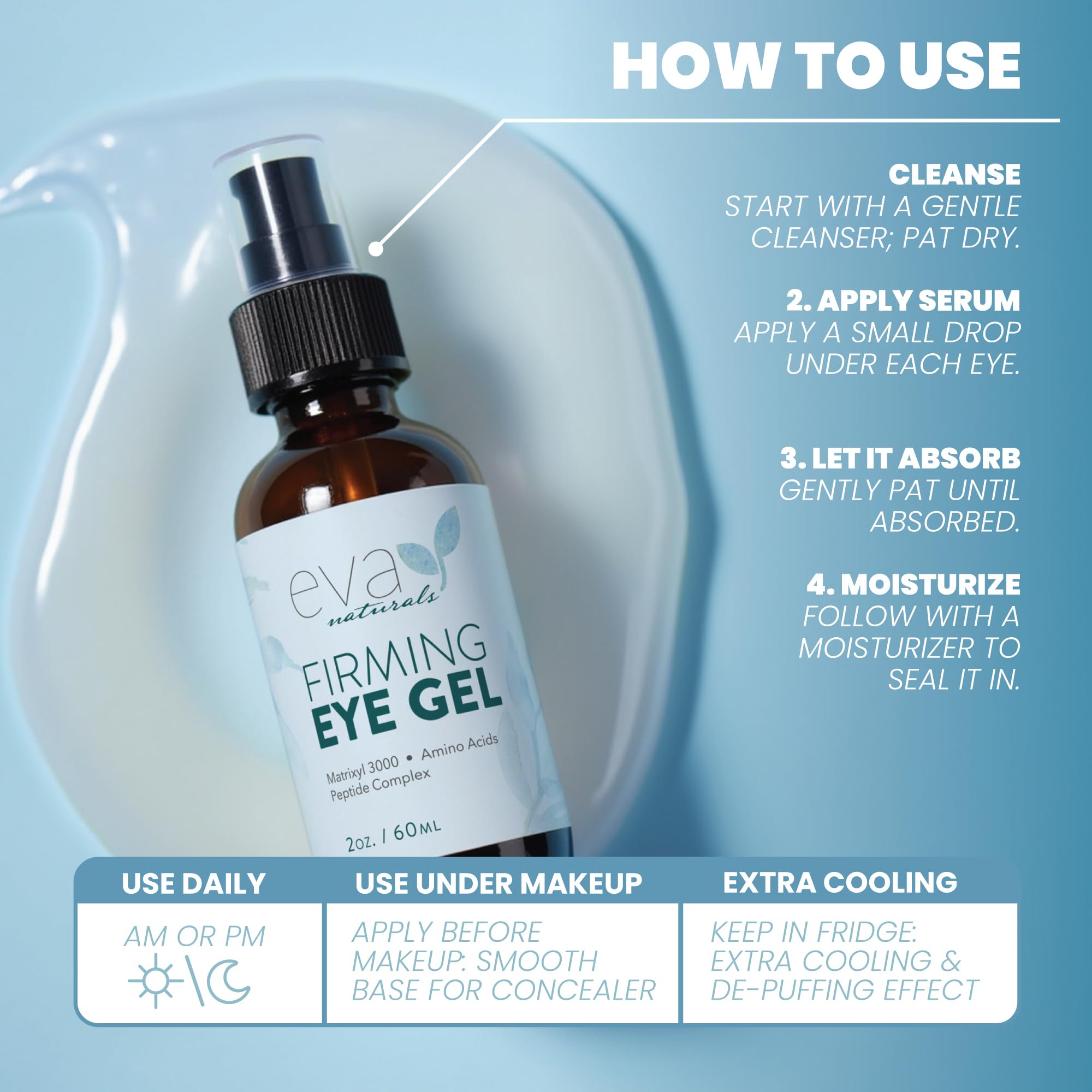 Eva Naturals anti-aging eye serum packaging