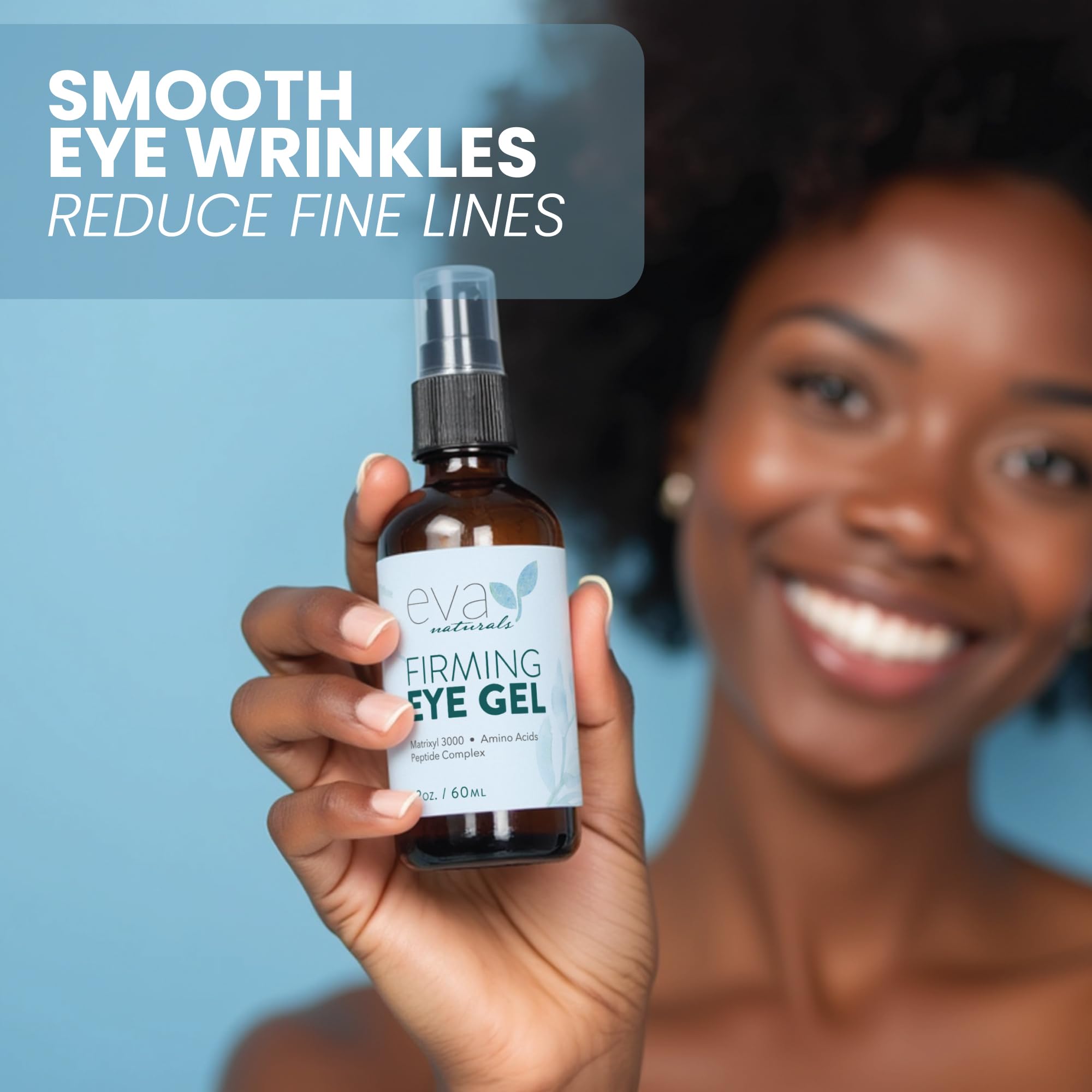 Eva Naturals eye gel with peptide and hyaluronic acid