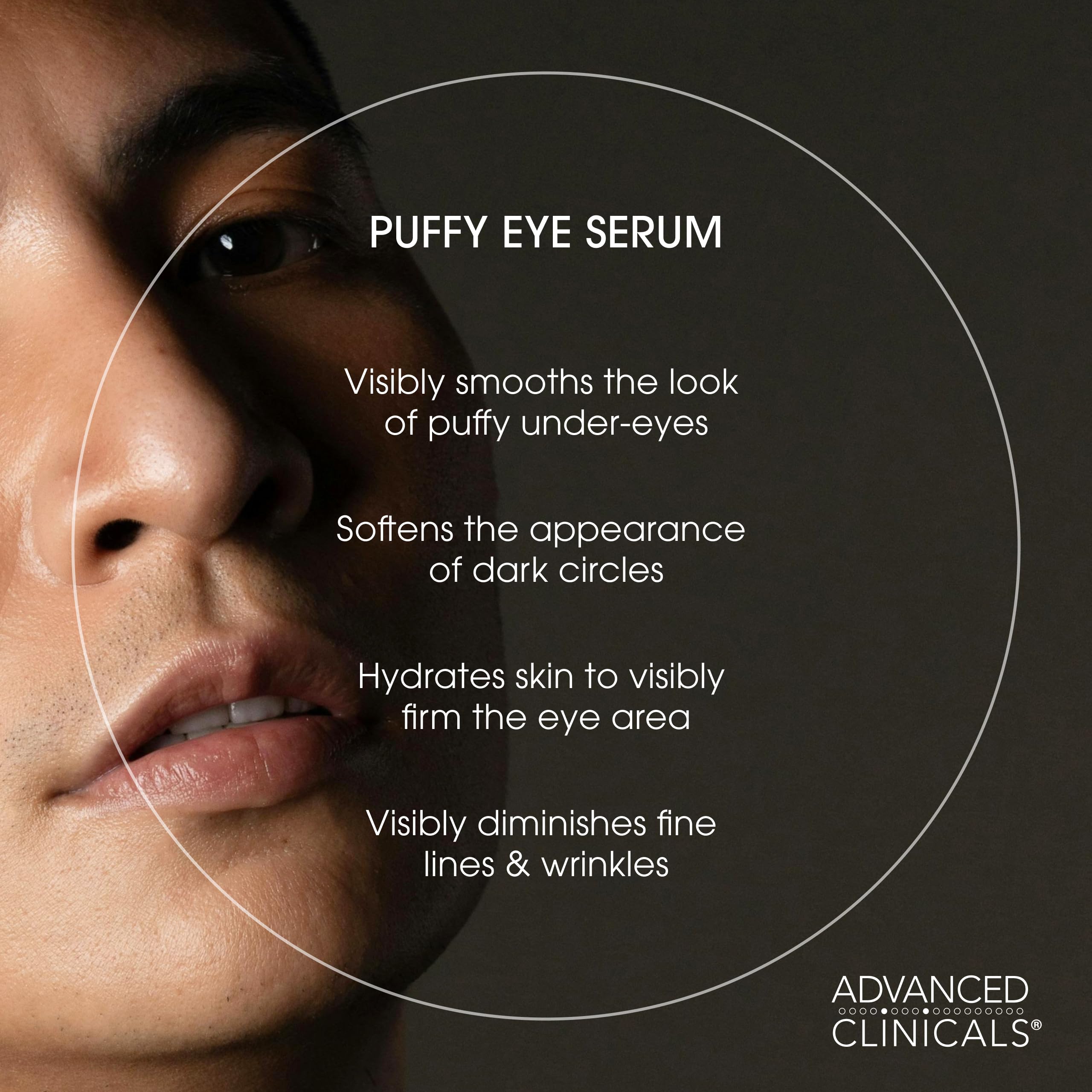 Texture of Advanced Clinicals under eye gel serum on skin