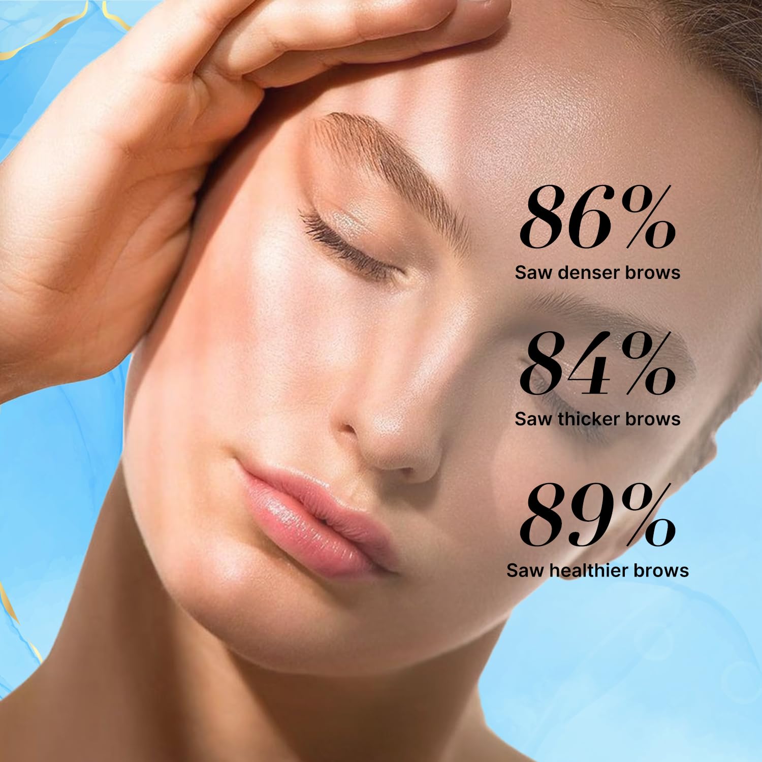 Top view of VieBeauti 5 Milliliters brow serum metallic tube