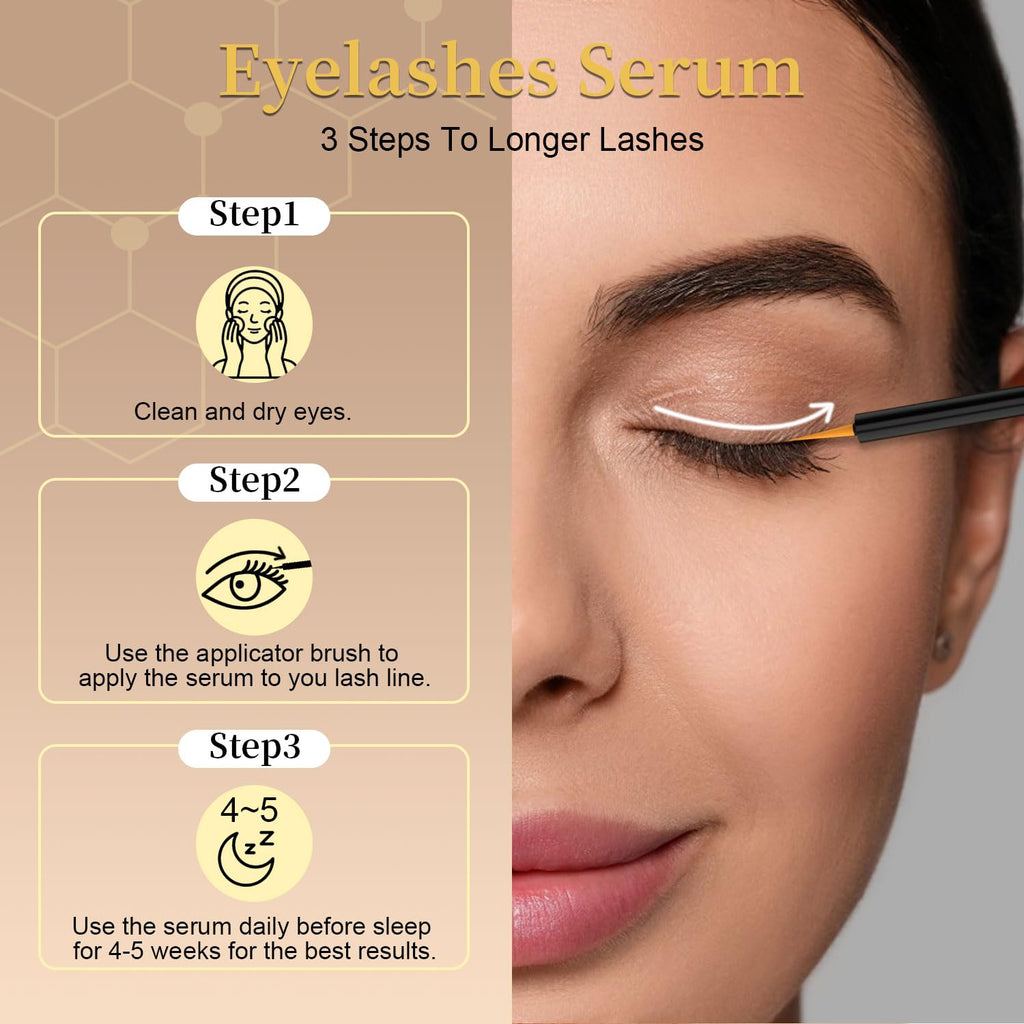 Application demonstration of Tistees premium lash enhancing serum