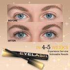 Tistees lash serum bottle next to pink and brown aesthetic packaging