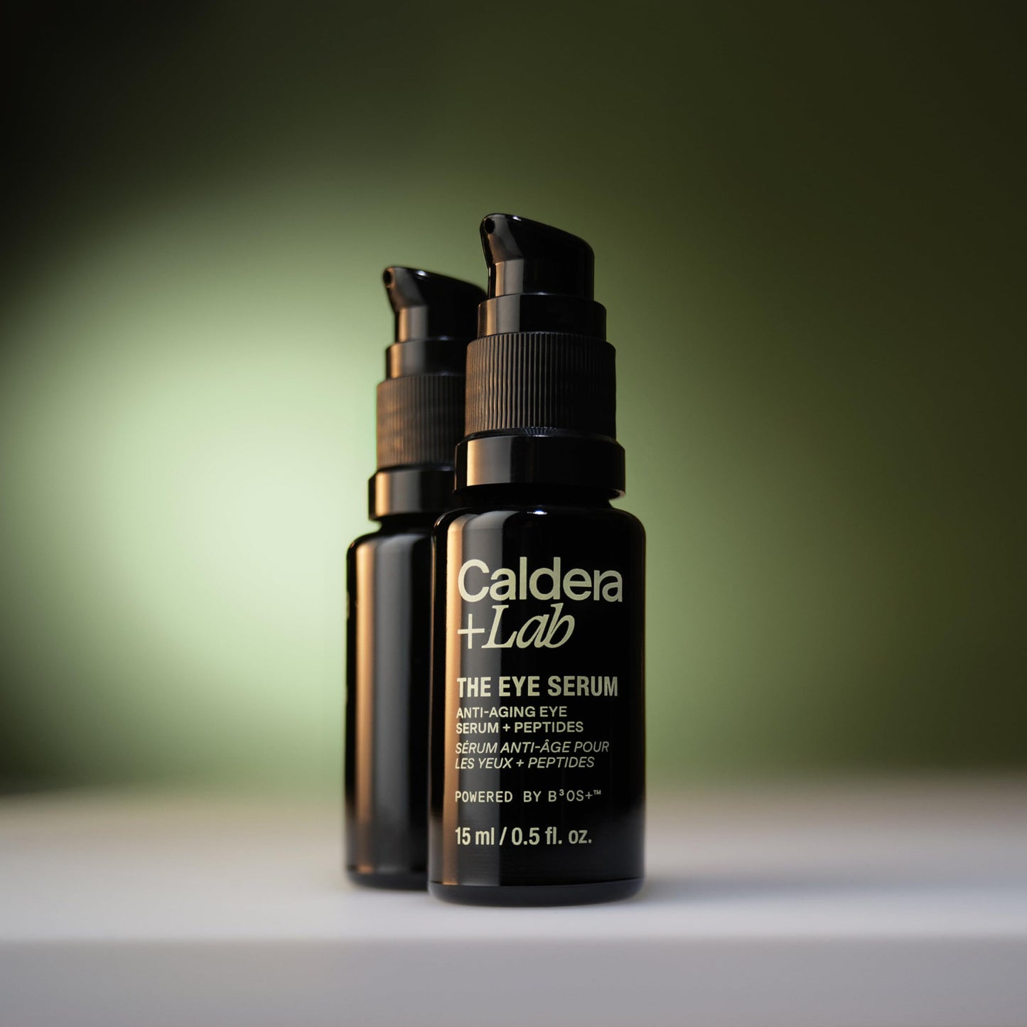 Side profile of Caldera + Lab The Eye Serum bottle