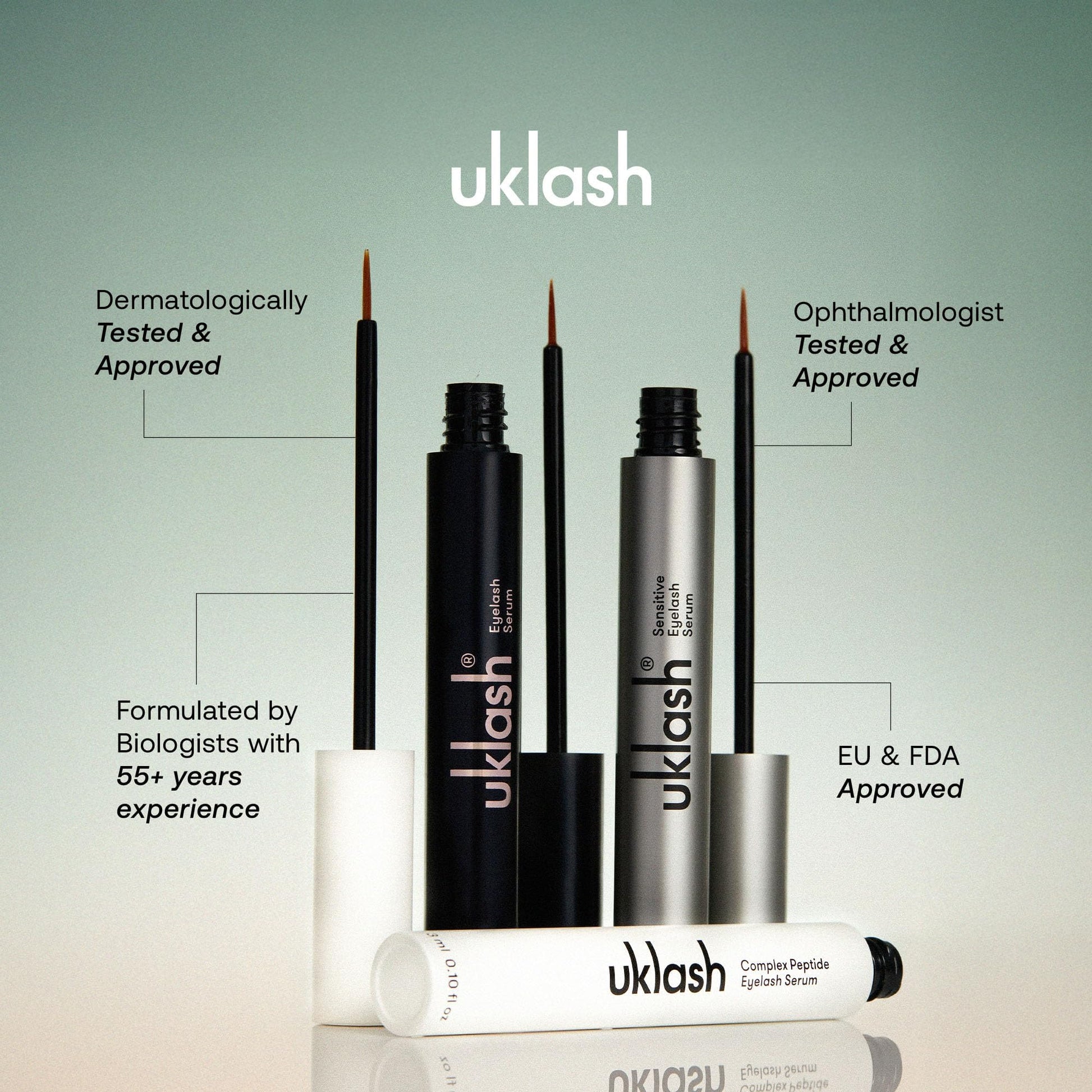 Uklash eyelash growth serum ingredients and volume details
