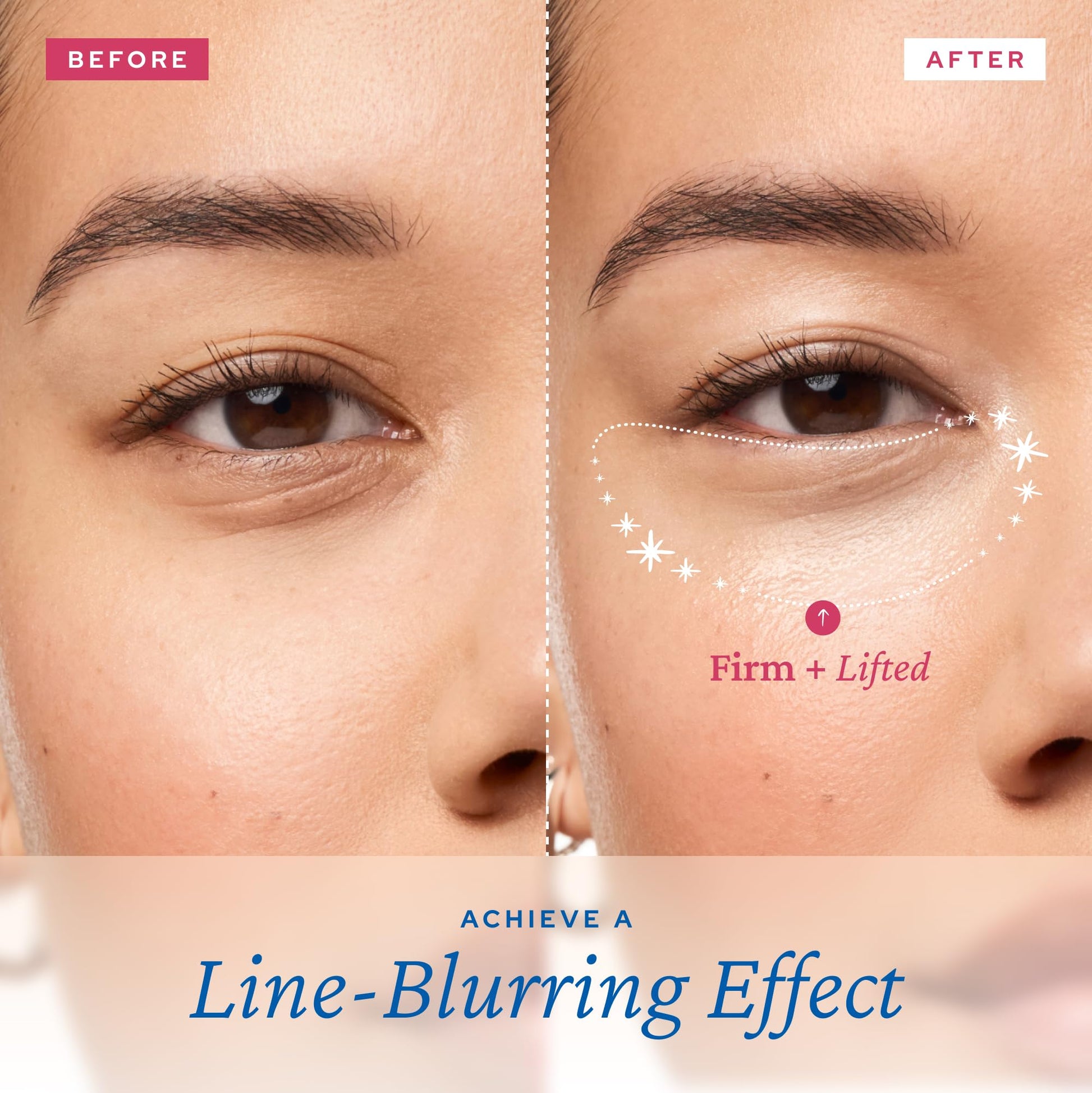 Close up of Belif eye gel texture on skin