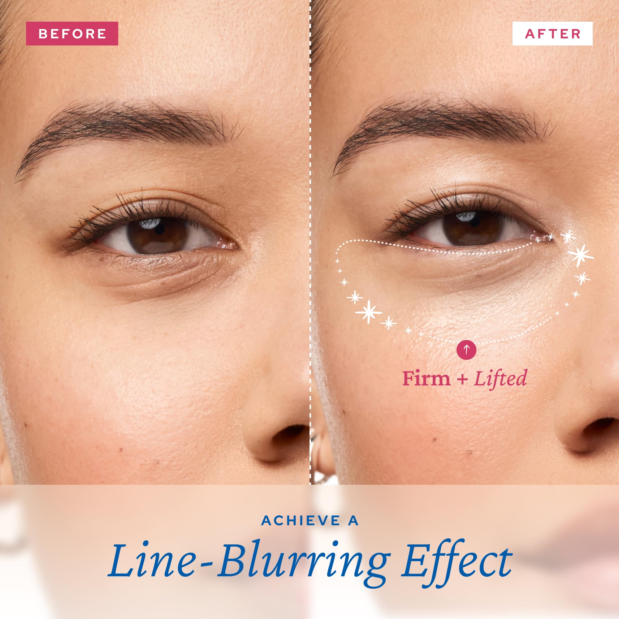 Close up of Belif eye gel texture on skin