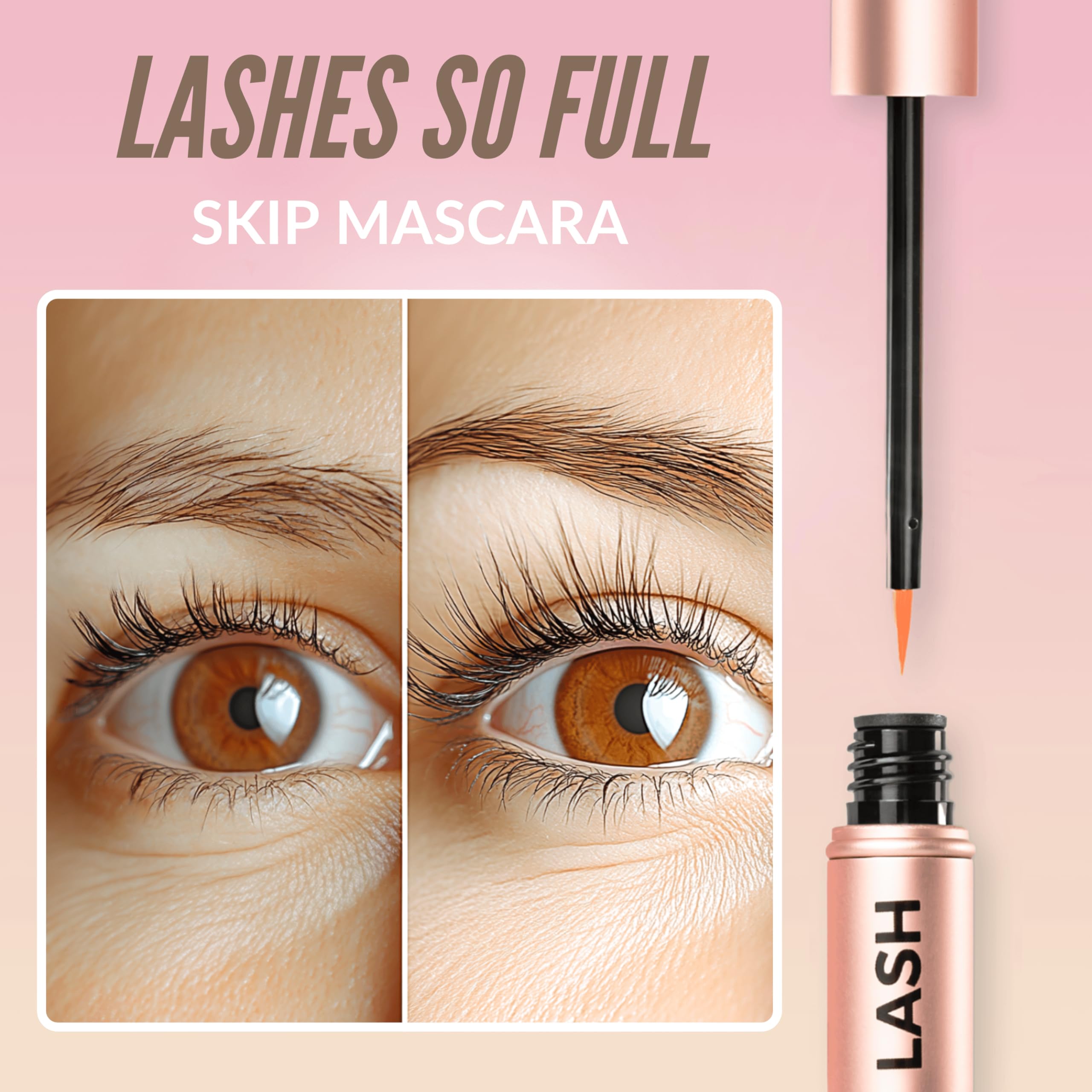 Close up of LeVaye Show Lash premium serum wand