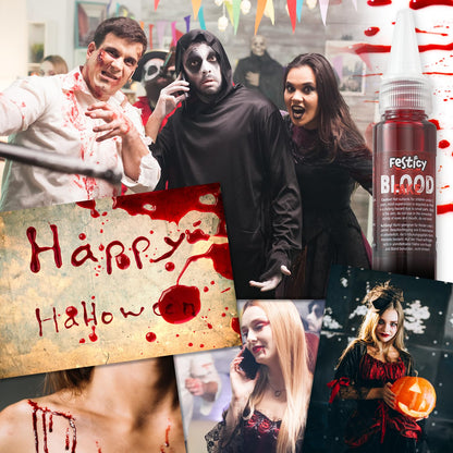 Festicy Halloween special effects makeup kit bottle showcasing the precision applicator lid