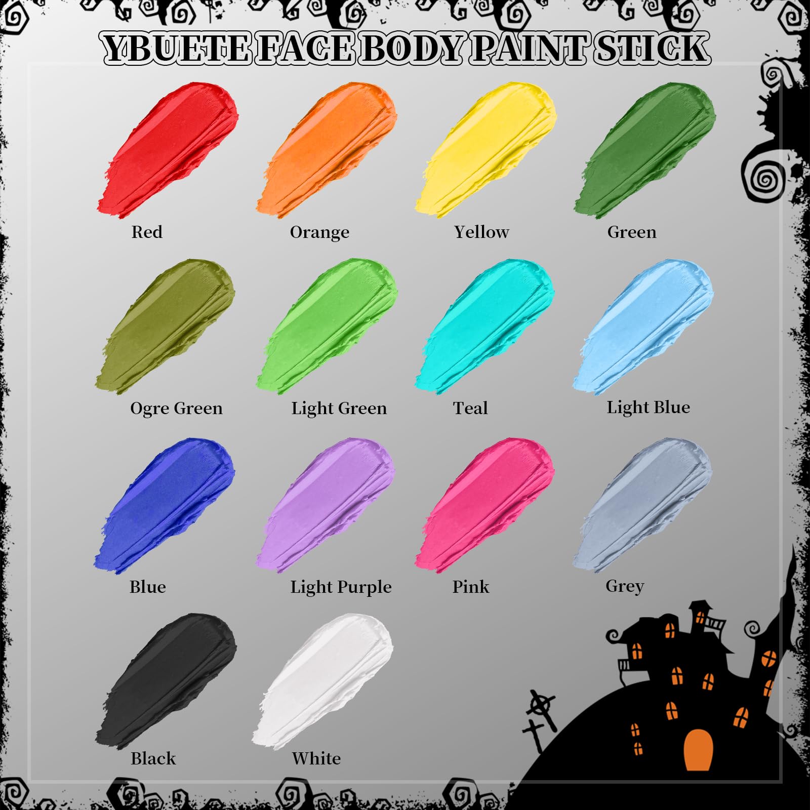 Professional witch and monster cosplay green makeup base stick