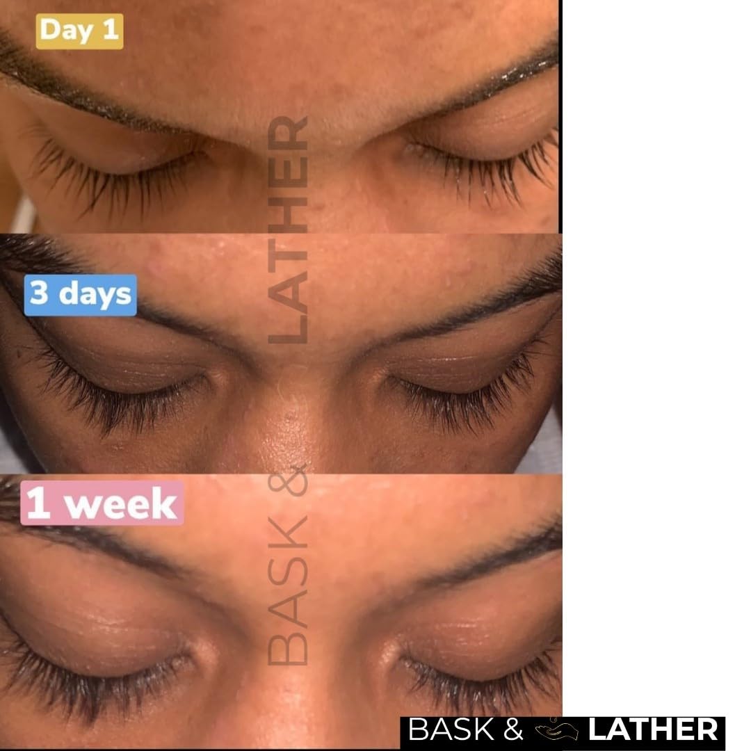 Bask & Lather growth serum packaging with natural oils