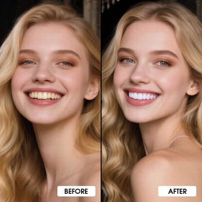 Theatrical dental makeup bottle open with the white fluid visible on the precision application brush.