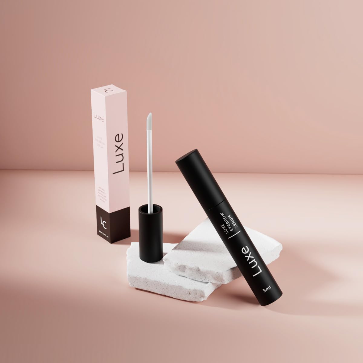 Luxe Cosmetics Eyebrow Serum packaging and bottle