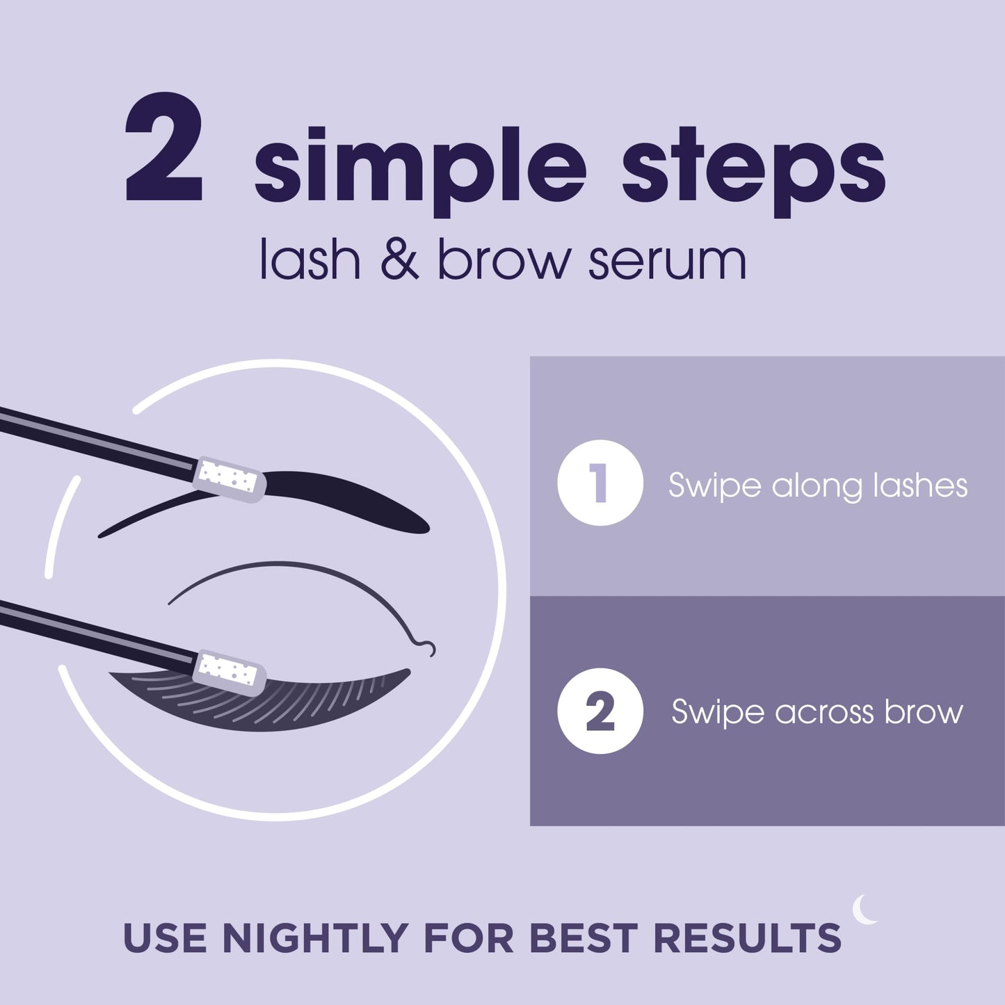 Model showing results of Lumify lash and brow serum