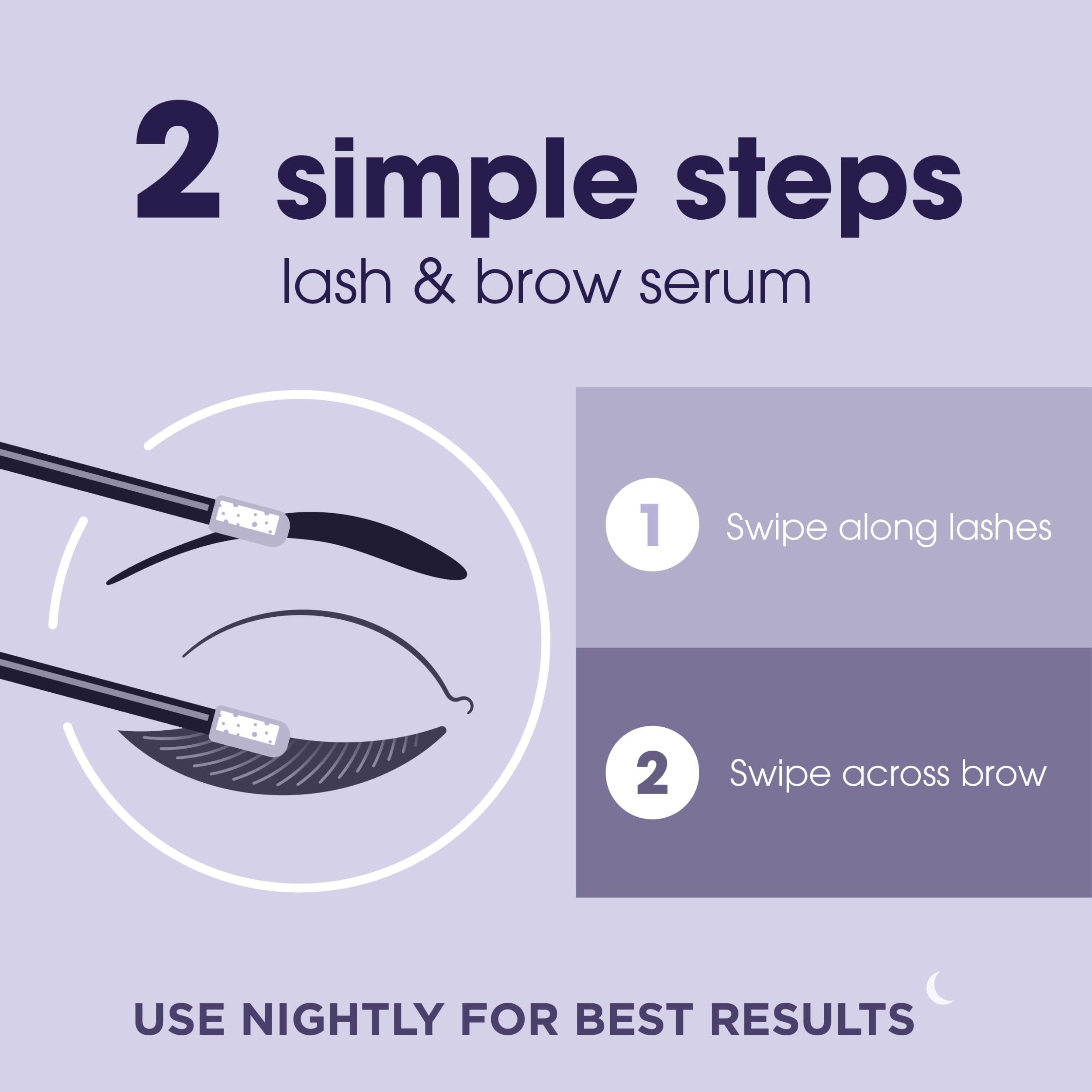 Model showing results of Lumify lash and brow serum