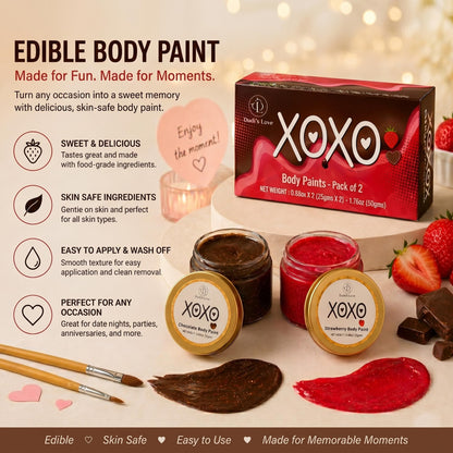 Water soluble edible body paint being easily rinsed off skin with warm water demonstrating clean up.