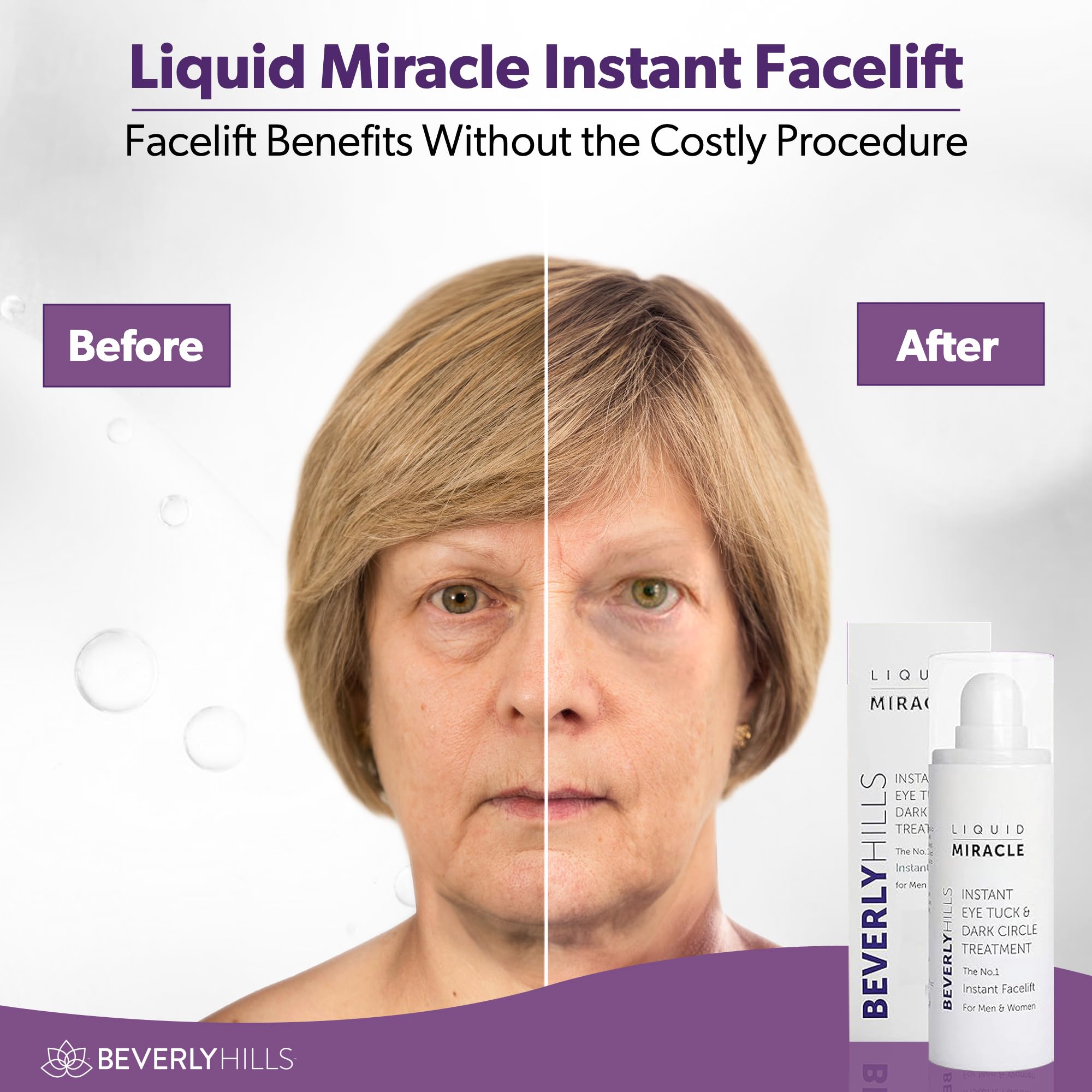Close up of Beverly Hills Instant Facelift eye serum tube