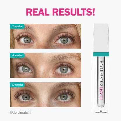 Instructions on how to apply Flashserum for long curled lashes