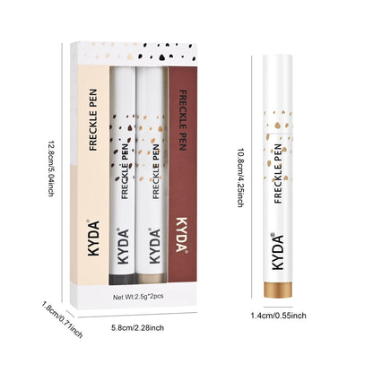 Two piece Kyda freckle makeup kit for natural complexion