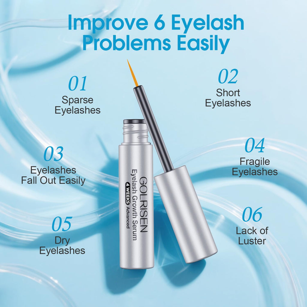 Application of Golrisen serum on upper lash line