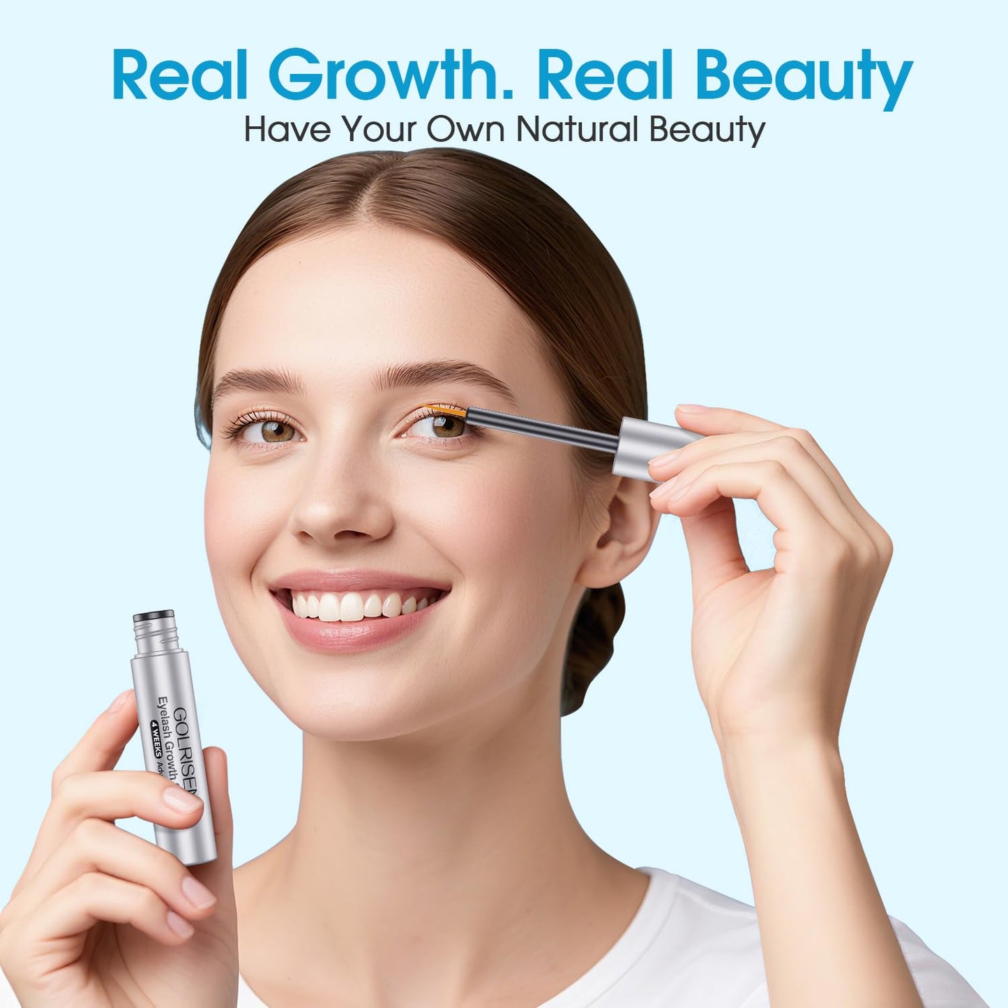 Clinical style view of Golrisen eyelash enhancing serum