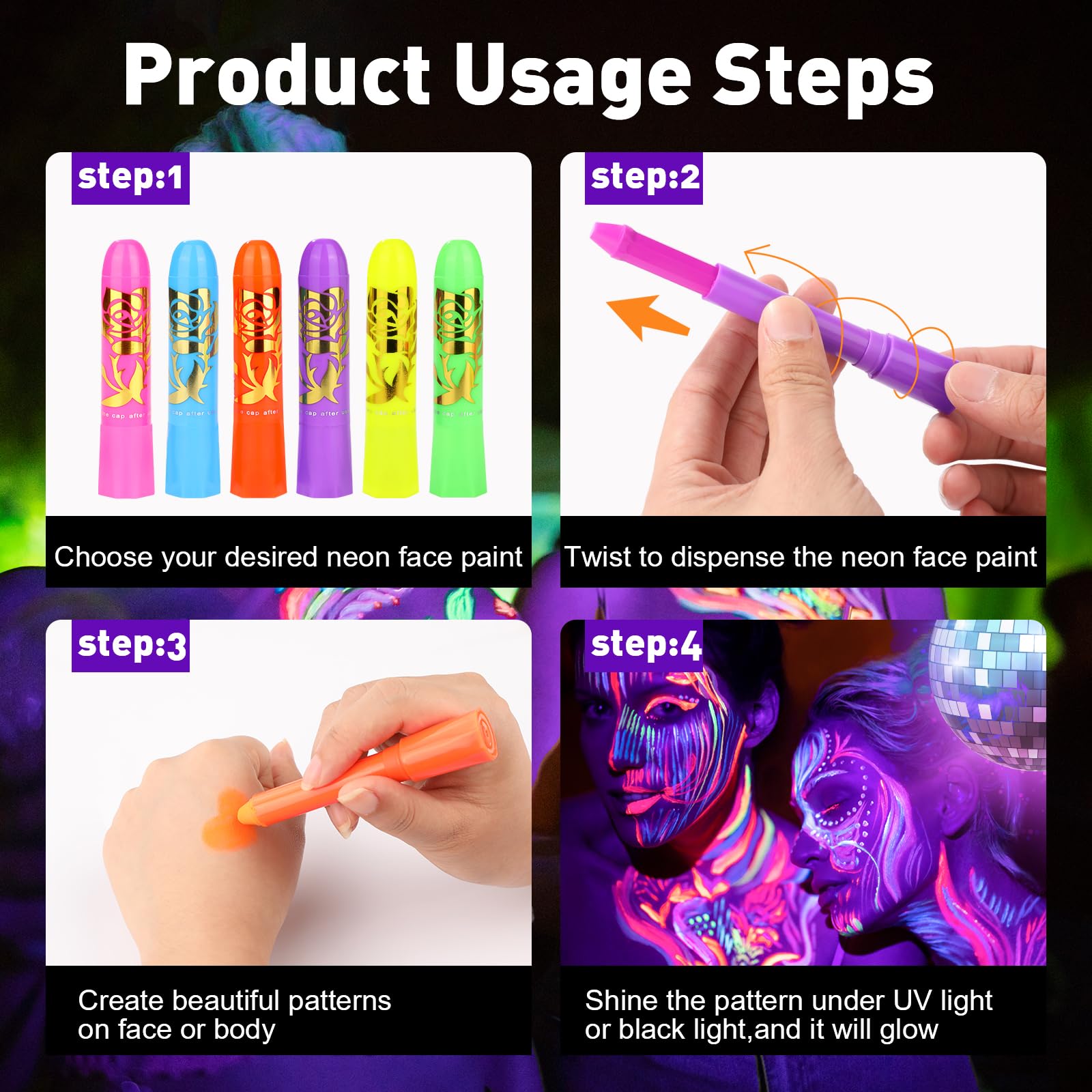 Non toxic skin safe makeup crayons being applied smoothly to a hand without any mess.