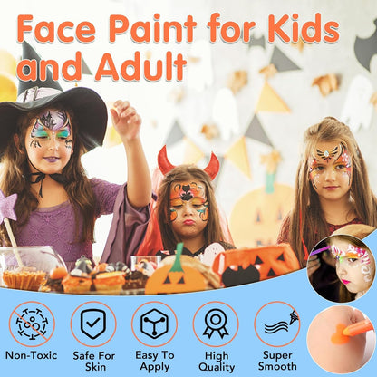 Water soluble face paint being washed off easily with soap and water demonstrating quick cleanup.