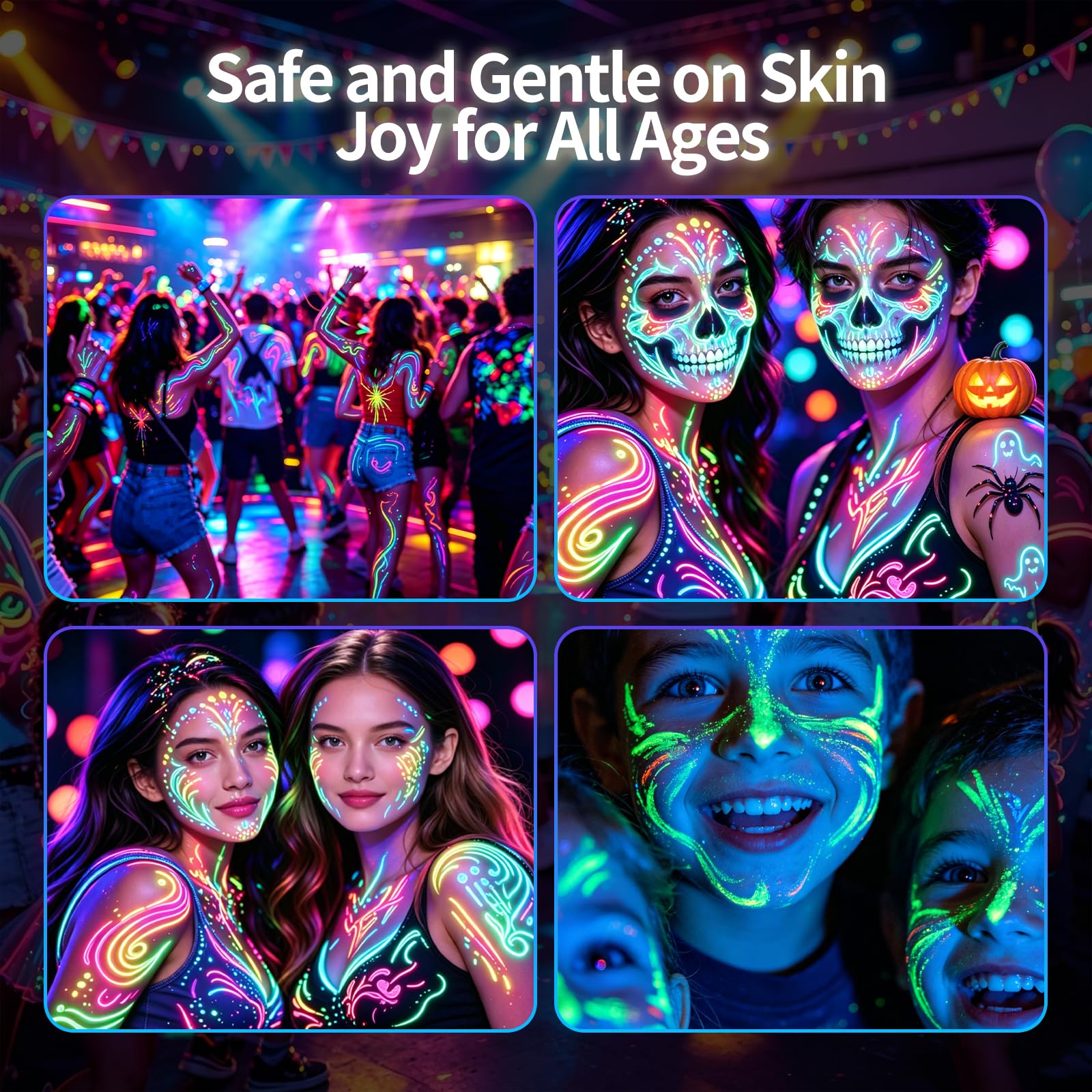 Packaging of Colayerist 12 piece glow paint set