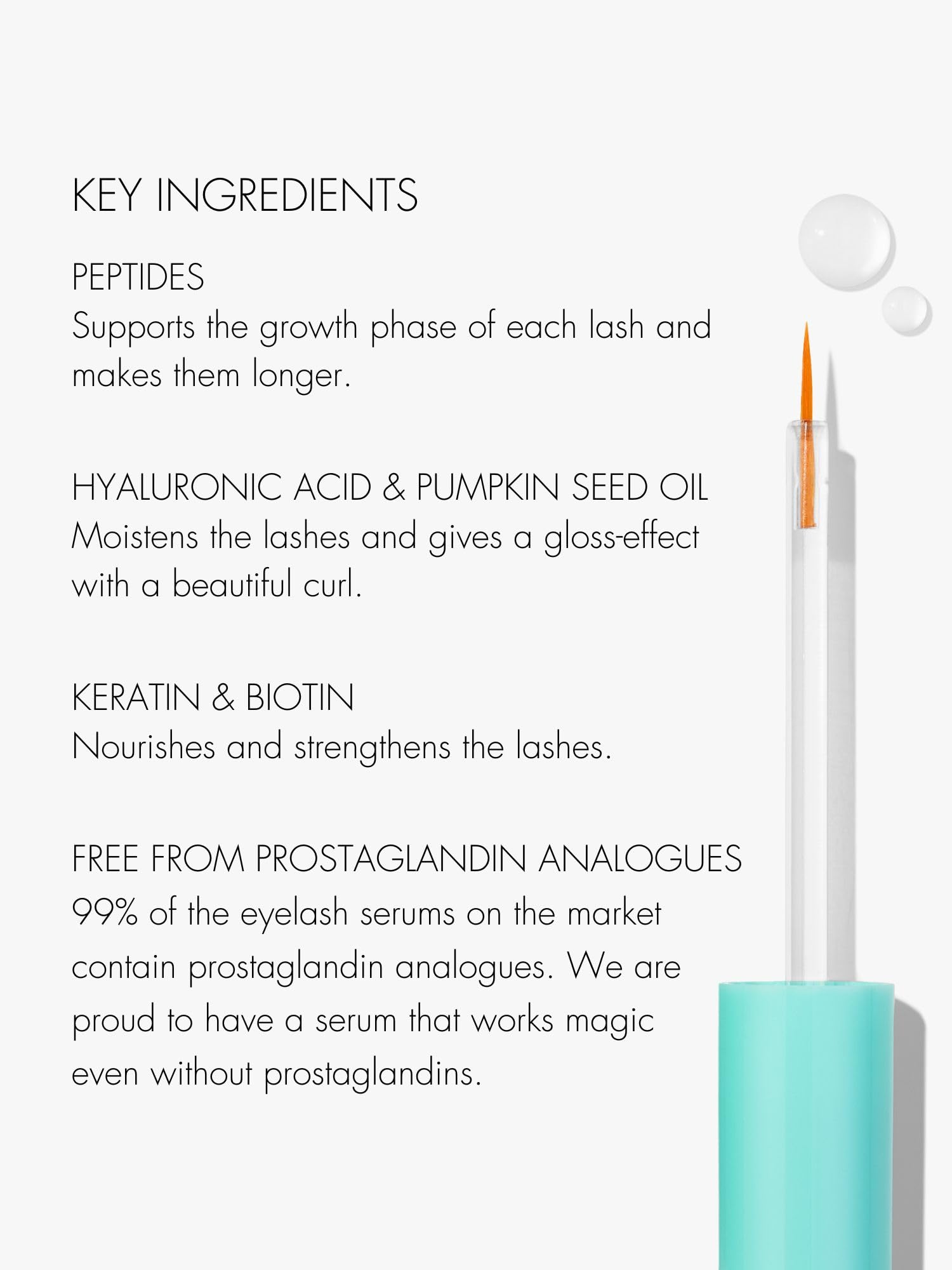Detailed view of the Sweed lash serum 3 milliliter container