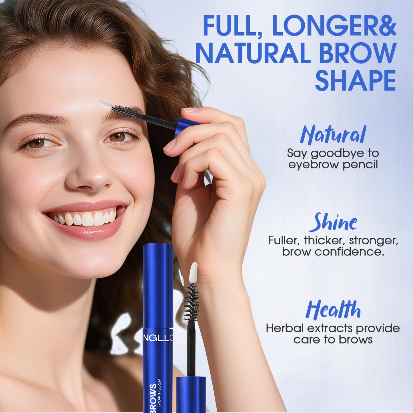 Application demonstration of brow growth serum