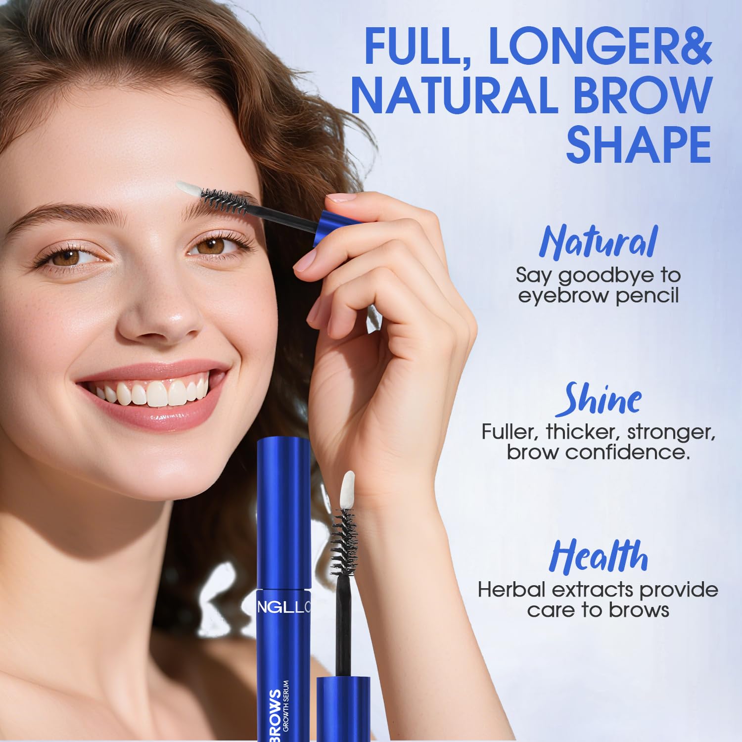 Application demonstration of brow growth serum