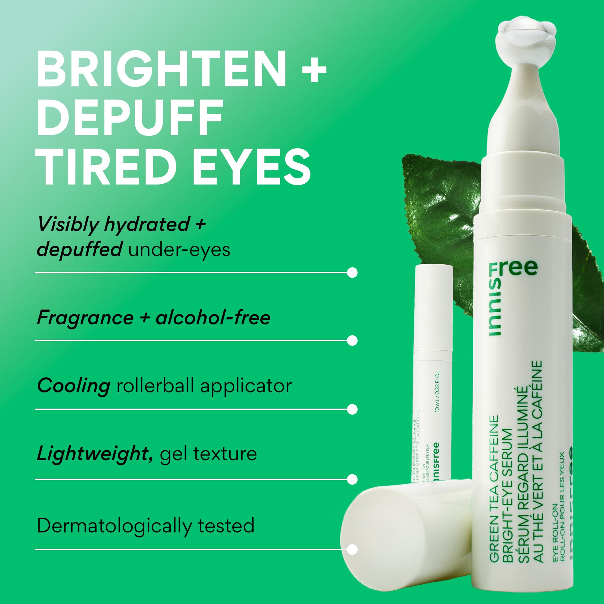 Innisfree eye serum metal rollerball applicator detail