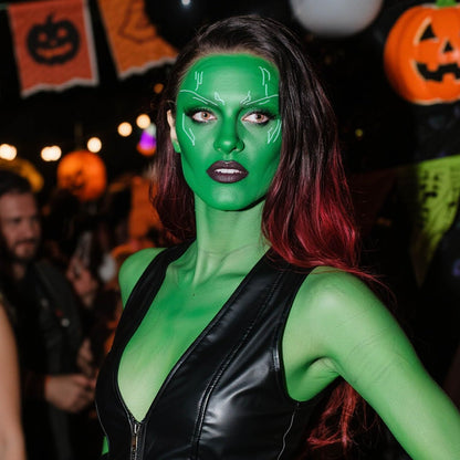 Washable green body paint for Halloween costume