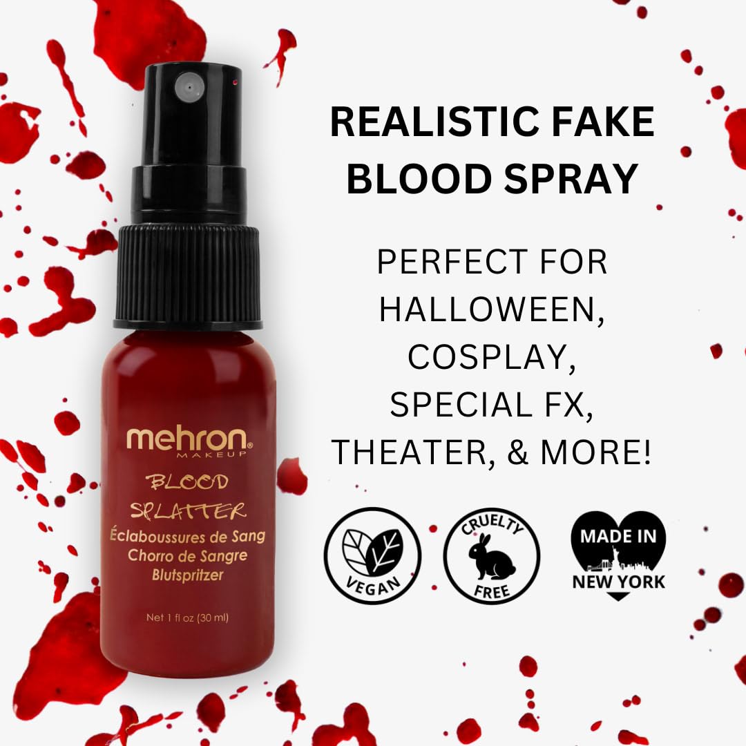 Mehron blood splatter pump spray bottle for theatrical makeup