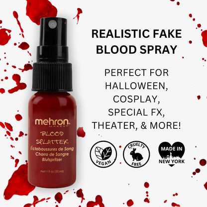 Mehron blood splatter pump spray bottle for theatrical makeup