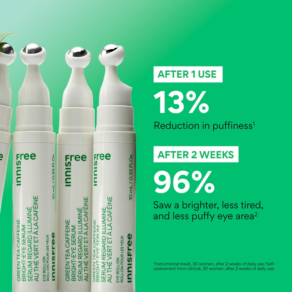 Innisfree Green Tea Caffeine Eye Serum 10 milliliter bottle packaging