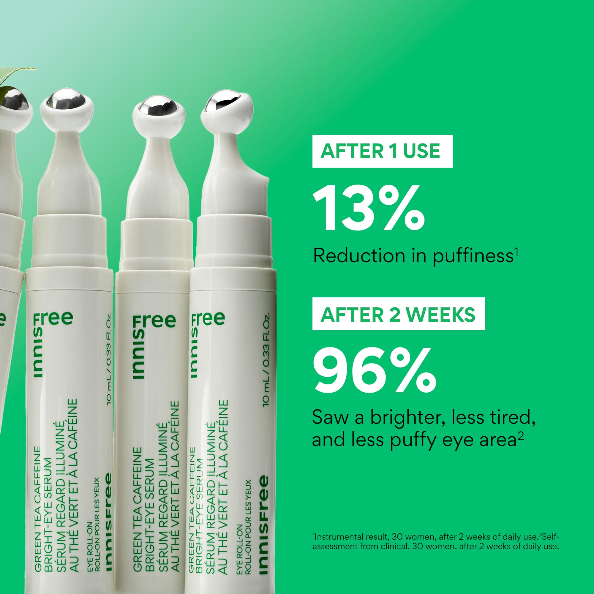 Innisfree Green Tea Caffeine eye serum packaging back view