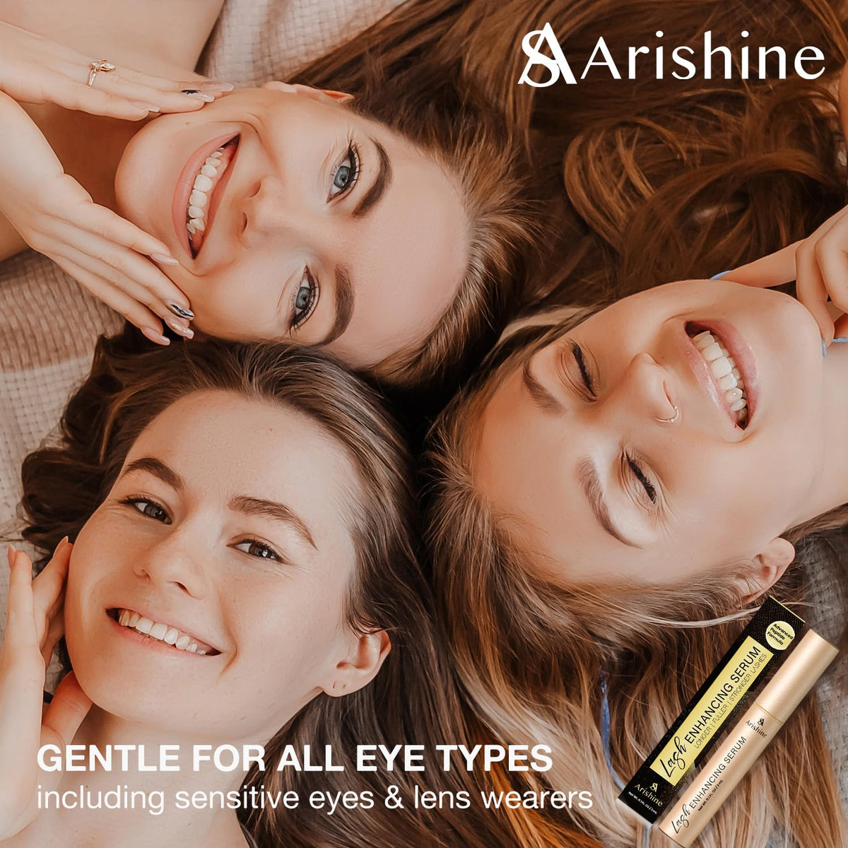 Arishine lash and brow serum application demonstration