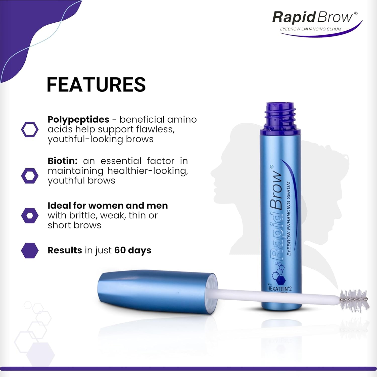 RapidBrow Eyebrow Enhancing Serum packaging box